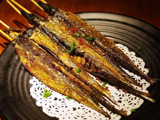 Saury Skewers